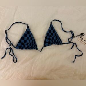 Skatie x The Salty Blonde St Martin Triangle Bikini Top NWT